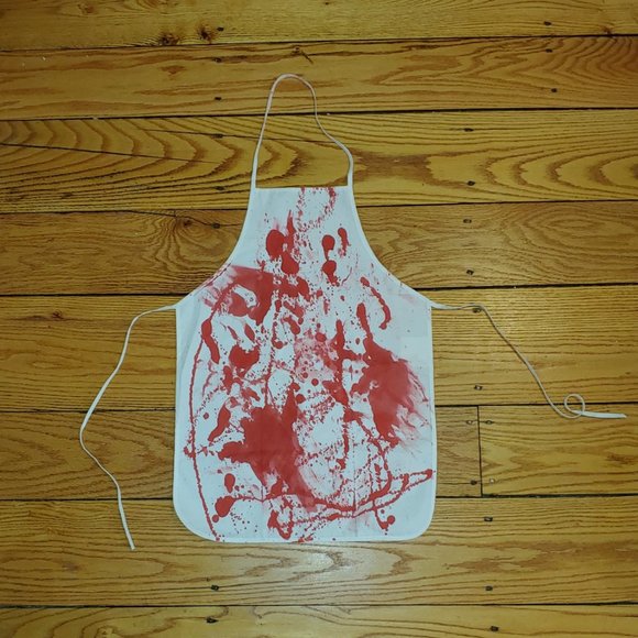 Halloween Scary Psycho Pig Butcher Mask Costume & Bloody Apron - Picture 4 of 5
